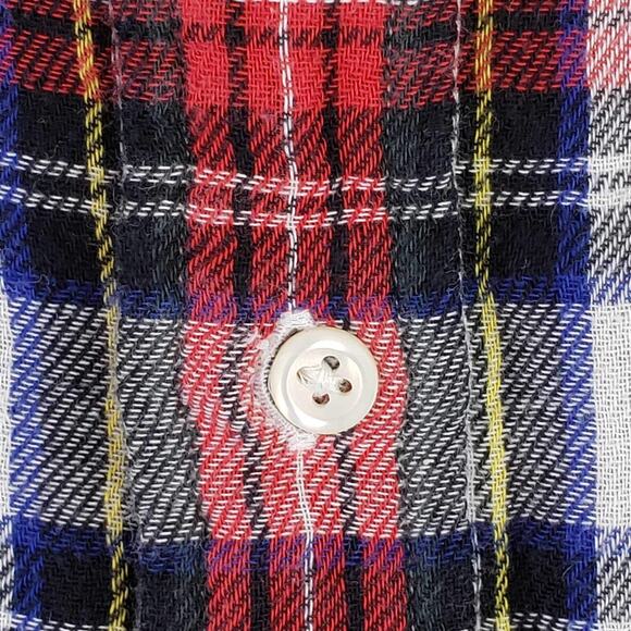 Polo Ralph Lauren Shirt Men's Medium Lined Flannel Red Plaid Long Sleeve Button - Picture 7 of 9